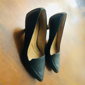 Leather Look Black Pumps, Heels, Loafer Inspired, New Directions, Size 8